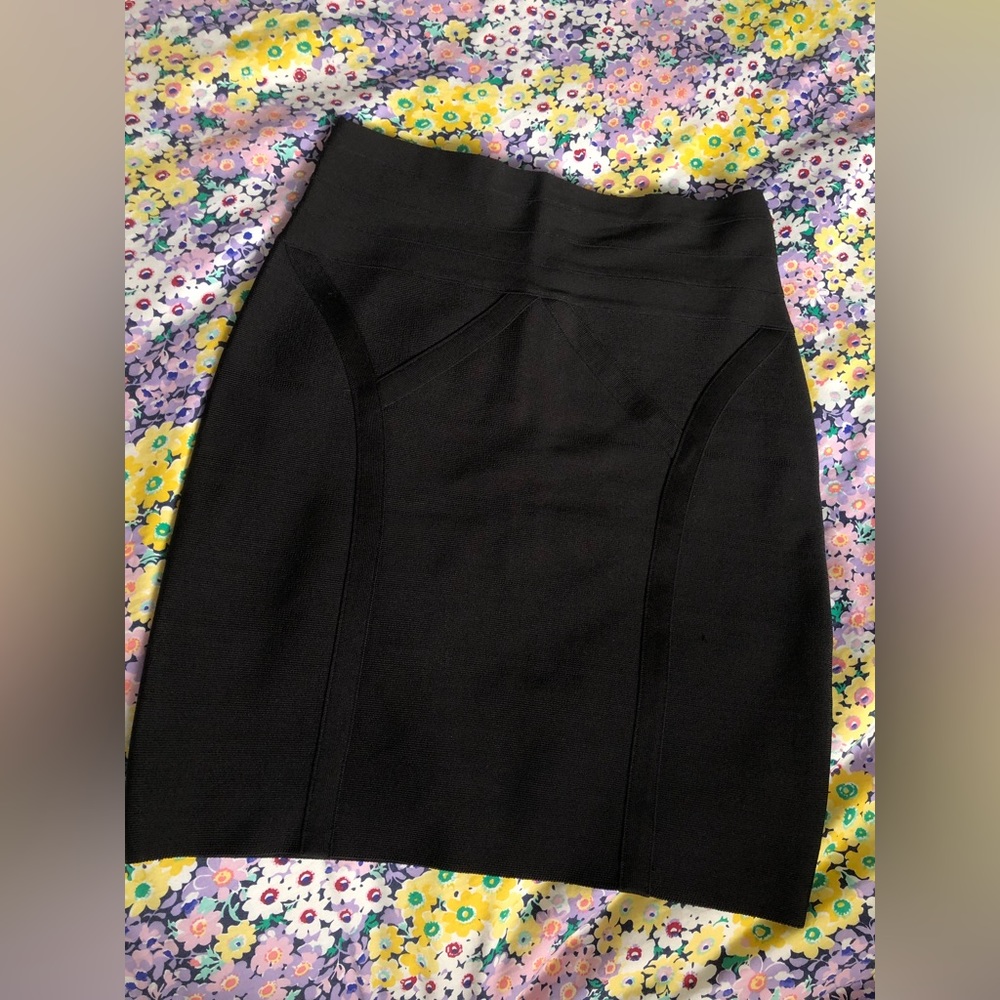 Vintage Black BeBe Bodycon Skirt